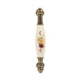 thumbnail image 2 of ZPSHYD Door Handle, Vintage Rural Flower Pattern Ceramic Bronze DIY Door Handles for Dresser Drawers Wardrobes Handle(#1), 2 of 5