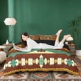 thumbnail image 3 of Erosebridal Brown Green Beige Duvet Cover Set, Grunge Bohemian Aztec Bedding Full, Black Reversible 3-Piece, 1 Duvet Cover and 2 Pillowcases (No Comforter), 3 of 6