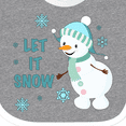 thumbnail image 4 of Inktastic Let It Snow Snowman Boys or Girls Baby Bib, 4 of 4