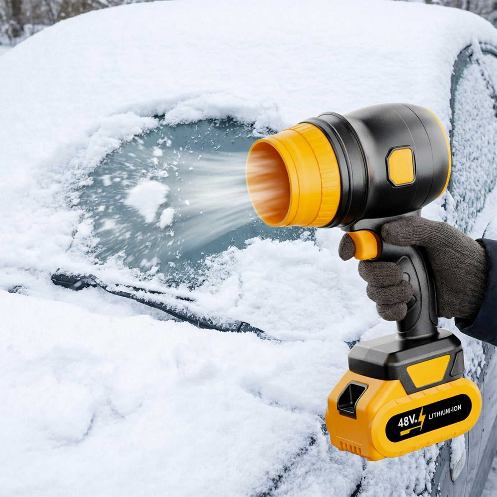 Wireless Lithium Powered Blower, High Power Airflow 20m/s for Dust, Snow, and Leaf Cleaning, 20-Minute Runtime Cordless Blower for Home, Garden, and Workshop Applications