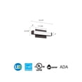thumbnail image 2 of Lithonia Lighting Contemporary Square 1 Foot Bronze 3K LED Decorative Wall Light, Sconce, 2 of 5