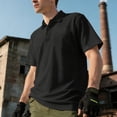 thumbnail image 3 of Ceisia Men's Regular Straight Short-Sleeve Functional Polo Shirt Breathable Mesh Chest Pocket Spring Summer Shirt Gift, 3 of 8
