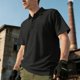 thumbnail image 4 of Mens Casual de Manga Corta Botón Abajo Camisas de Malla Elástica de Bolsillo Cuello de Vuelta de Verano, Camisas de Manga Corta para Hombre con Bolsillo, 4 of 7
