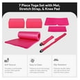thumbnail image 4 of Yoga Mat Set 7 Piece – Extra Thick 1 Inch Mat with Blocks, Strap, Towels & Knee Pad – Non Slip Workout Mat for Home, Gym & Studio – Pilates, Stretching & Fitness, 4 of 7