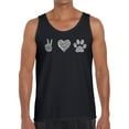thumbnail image 1 of Men's Word Art Tank Top - Peace Love Dogs, 1 of 2