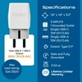 thumbnail image 4 of Ceptics European Travel Plug Adapter – Compact Type C & F Adapter with USB-C & A + USA Input – Safe Grounded Schuko Adapter – Travel Charger for France, Germany & More – CTU-9-9C-PK, 4 of 9