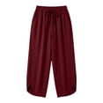 thumbnail image 6 of Tumotour Cuffed Pants for Women Drawstring Sports Trousers Athletic Workout Running Joggers with Pocket Lace Up Button Pants, 6 of 6