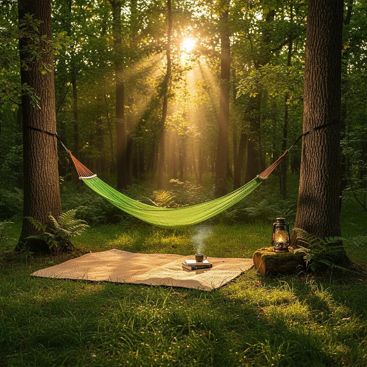 Outdoor Hammock, Super Soft and Breathable Nylon Mesh Hammock(xxw)