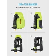 Bluestorm Gear Stratus 35 Inflatable PFD Life Jacket (Deep Blue) | US Coast Guard Approved Automatic/Manual Life Vest for Adults