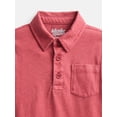 thumbnail image 2 of Wonder Nation Boys' Garment Dye Polo Shirt, Sizes XS-XXL & Husky, 2 of 3
