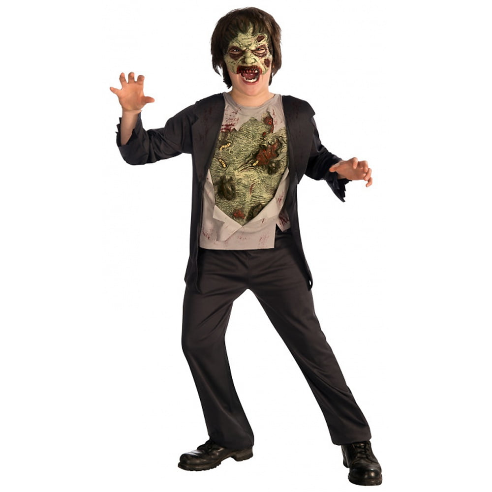 Grey Zombie Child Costume Medium