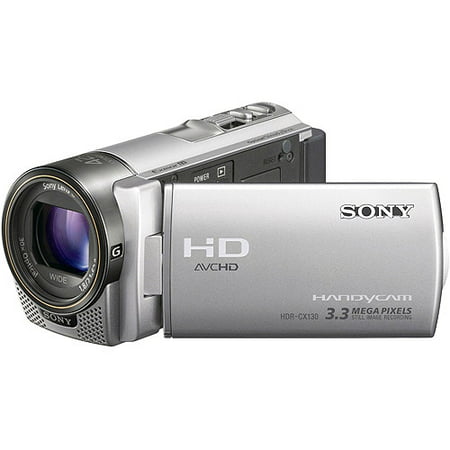 Sony Handycam HDR-CX130 Silver, 60p Full HD Camcorder, 30x Optical Zoom, 3" LCD