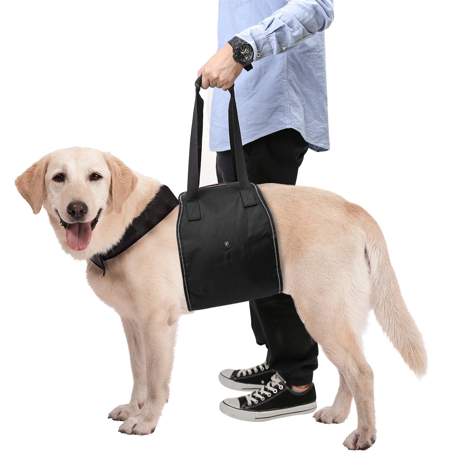 Labra Veterinarian Approved Dog Canine K9 Sling Lift Adjustable Straps Support Harness Helps with Loss of Stability Caused by Joint Injuries and Arthritis ACL Rehabilitation Rehab 