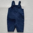 thumbnail image 5 of Ticikt Baby Boy Girl Denim Overalls Solid Suspender Bib Pants One-Piece Strap Jumpsuit Pocket Summer Outfit,Color:Blue,Size:3-4 Years, 5 of 8