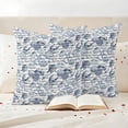 thumbnail image 3 of Coastal Blue Outdoor Waterproof Pillow Covers, Ocean Starfish Retro Conch Summer Shell Decorative Square Throw Pillowcase Sofa Cushion Sham for Patio/Couch/Chair, 24"x24" 2 Pack, 3 of 8