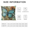 thumbnail image 5 of Nawypu Blue Butterfly Theme Throw Pillow Covers Wood Grain Cushion Pillow Case Outdoor Sofa Pillows Covers for Couch Living Room Bed Patio Furniture Indoors Home Decor, 5 of 5