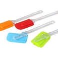 thumbnail image 3 of Juego de 4 espátulas flexibles de silicona, espátulas para tartas de crema resistentes al calor, con mango de plástico, 3 of 7
