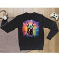 thumbnail image 5 of Hippie Doberman Pinscher Portrait oil painting Watercolor Tie-dye Vintage Sweatshirt Unisex Merch Doberman Dog Lover Gifts - 00015, 5 of 6