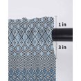 thumbnail image 6 of Blue Grey Ombre Geometric Sheer Kitchen Tier Curtains 45 Inch length,Rod Pocket Half Curtains & Drapes,Modern Abstract Art Light Filtering Chiffon Cafe Bathroom Window Treatments 2 Pcs 27.5"W x 45"L, 6 of 7