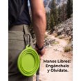 thumbnail image 5 of Plato Para Perro Plegable Silicona Portatil Viaje Mascotas Verde, 5 of 5