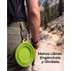 thumbnail image 5 of Plato Para Perro Plegable Silicona Portatil Viaje Mascotas Verde, 5 of 5