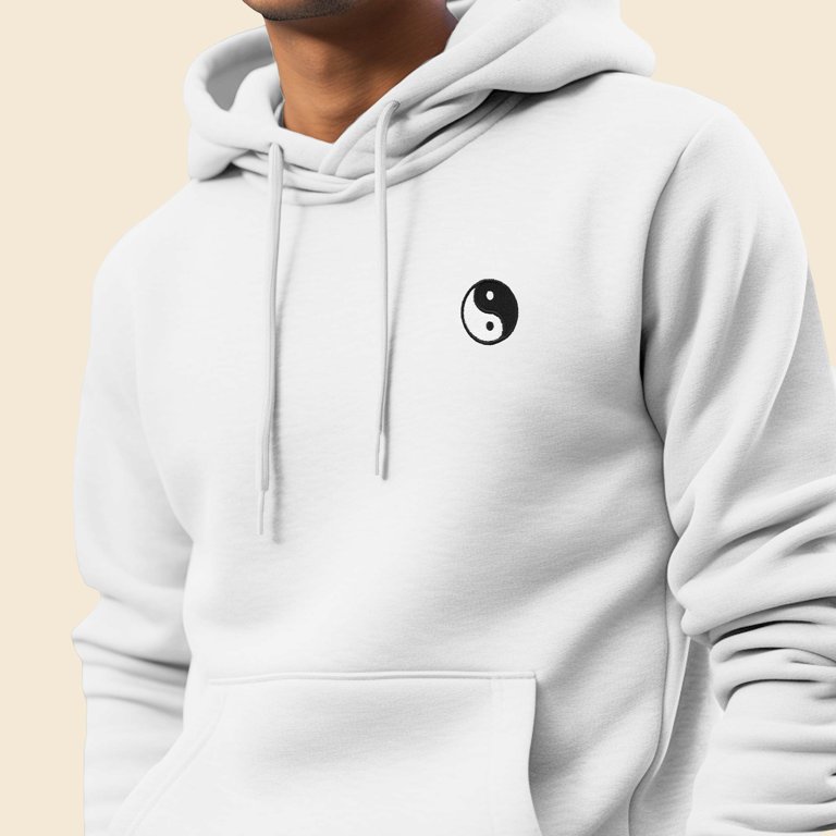 Dalix Yin Yang Embroidered Fleece Zip Hoodie Cold Fall Dalix Yin Yang Embroidered Fleece Zip Hoodie Cold Fall
