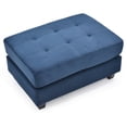 thumbnail image 3 of Malone Navy Blue Tufted Ottoman, 3 of 5