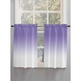 thumbnail image 3 of Kitchen Curtains 54 Inches length, Purple White Ombre Window Treatment Curtain Drapes, Purple Gradient Color Modern Abstract Art Thermal Insulated Drapes for Basement Hotel RV, 42"x54", 2 Panels, 3 of 7