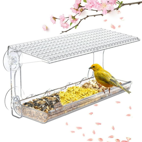 Moocorvic Clearance SalesWindow Clear Bird Feeder for Outdoors, Transparent Bird House Outside Wild Bird Watching for Garden, Yard