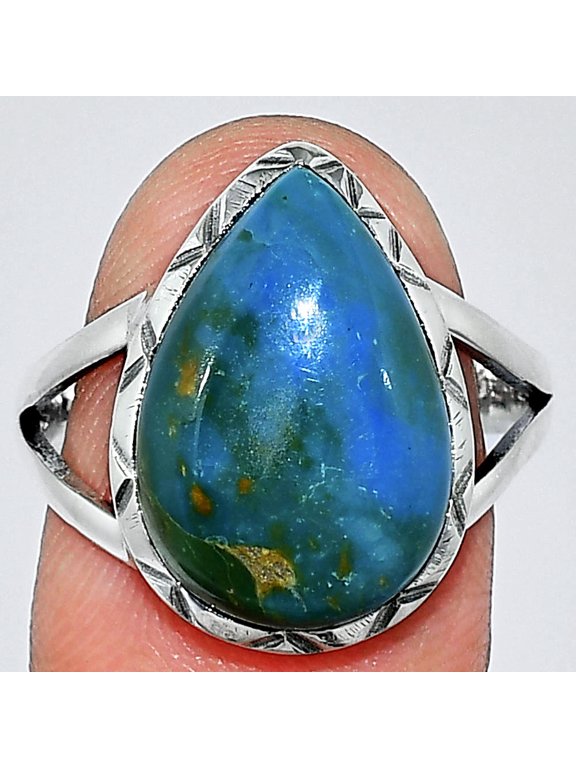 Natural Peruvian Opalina 925 Sterling Silver Ring s.9 Jewelry R-1074 SDR240943