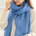 thumbnail image 3 of Tweang Linen Scarf for Women Lightweight Large Silk Scarf Large Scarf Wraps for Women Women Scarves Shawl Wraps for Women Formal Scarf Silk Large Scarf for Women Blue One Size, 3 of 4