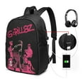 thumbnail image 2 of Gorillaz Laptop Backpack With Usb Charging Port Travel Backpack Computer Bag 17 Inch School Bookbag For Adult Teen, 2 of 9