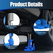 Hydraulic Toe Jack Lift, 10 Ton Toe 20 Ton Top, 11.4 × 18.8 × 8.2 in Blue Claw Jack with Detachable Handle, for Industrial Machinery & Vehicle Maintenance