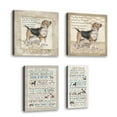 thumbnail image 1 of Set of 4 - My Dog - Contemporary Fine Art Giclee on Canvas Gallery Wrap - wall décor - Art painting - 9 x 18 Inch - Ready to Hang, 1 of 2