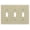 Beige, variant on Hubbell NP3I Ivory Nylon Three Gang Toggle Switch Wall Plate