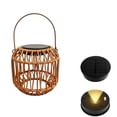 thumbnail image 4 of 2Pcs Solar Outdoor Rattan Lantern Hanging Light, Decorative Patio Garden Backyard Lamp with Woven Wicker Design, Weatherproof Hanging Lighting for Camping & Outdoor Night Ambiance, 5.9"x10", 4 of 6