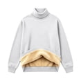 thumbnail image 5 of Mlzmgr Men's Sweatshirts Turtleneck Fleece Lined Long Sleeve Fall Winter Pullover Tops Casual Warm Sweatshirts（X-Small,White), 5 of 5