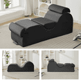 thumbnail image 3 of Puremind Yoga Chaise Lounge Chair, Chaise Lounge for Yoga with Headrest/Waist Pad/Foot Pad/Side Pockets,Yoga Chair for Relaxation Stretching, Black, 3 of 8