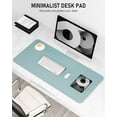 thumbnail image 2 of Kiibsot Desk Pad, 23.6" x 13.8" PU Leather Non-Slip Desk Mat Large Mouse Pad for Desktop, Waterproof Laptop Computer Writing Mat for Office, Home, Work, Gaming, 2 of 6
