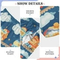 thumbnail image 6 of FORMRS Kids Pajama Pants with Pockets Size 13-14Y Boys Lounge Sleep Bottoms, Blue Cute Train Pattern, 6 of 8