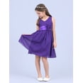 thumbnail image 4 of TSSOE Kids Girls Chiffon Flower Girl Dresses Wedding Bridesmaid Dress Formal Ball Gowns Summer Party Purple 8, 4 of 7