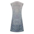 thumbnail image 4 of Mefallenssiah Robes d'Été pour Femmes Imprimé Sans Manches Col Rond Robe à Boutons, 4 of 5