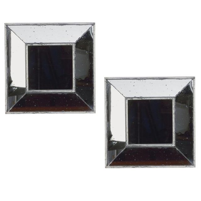 Tripar 19747 Miroirs Carrés Antiques 9 Po. - Ensemble de 2