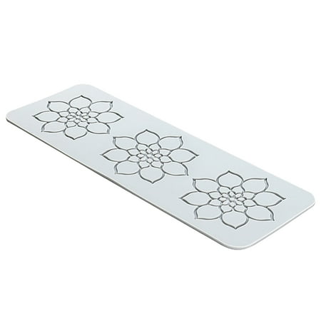 

Hloma Fondant Lace Pad Geometric Pattern Easy Demoulding No Odor Heat-resistant Sugar Craft Decorating Pad for Kitchen