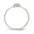 thumbnail image 2 of Sterling Silver Rhodium-plated Polished CZ Heart Ring - Size 8, 2 of 3