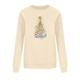 thumbnail image 6 of Women's Christmas Sweatshirt Fashion Crewneck Shirts Xmas Tree Printed Pullover Top Winter Long Sleeve Sweaters Loose Plus Size Blouses Tops, 6 of 6