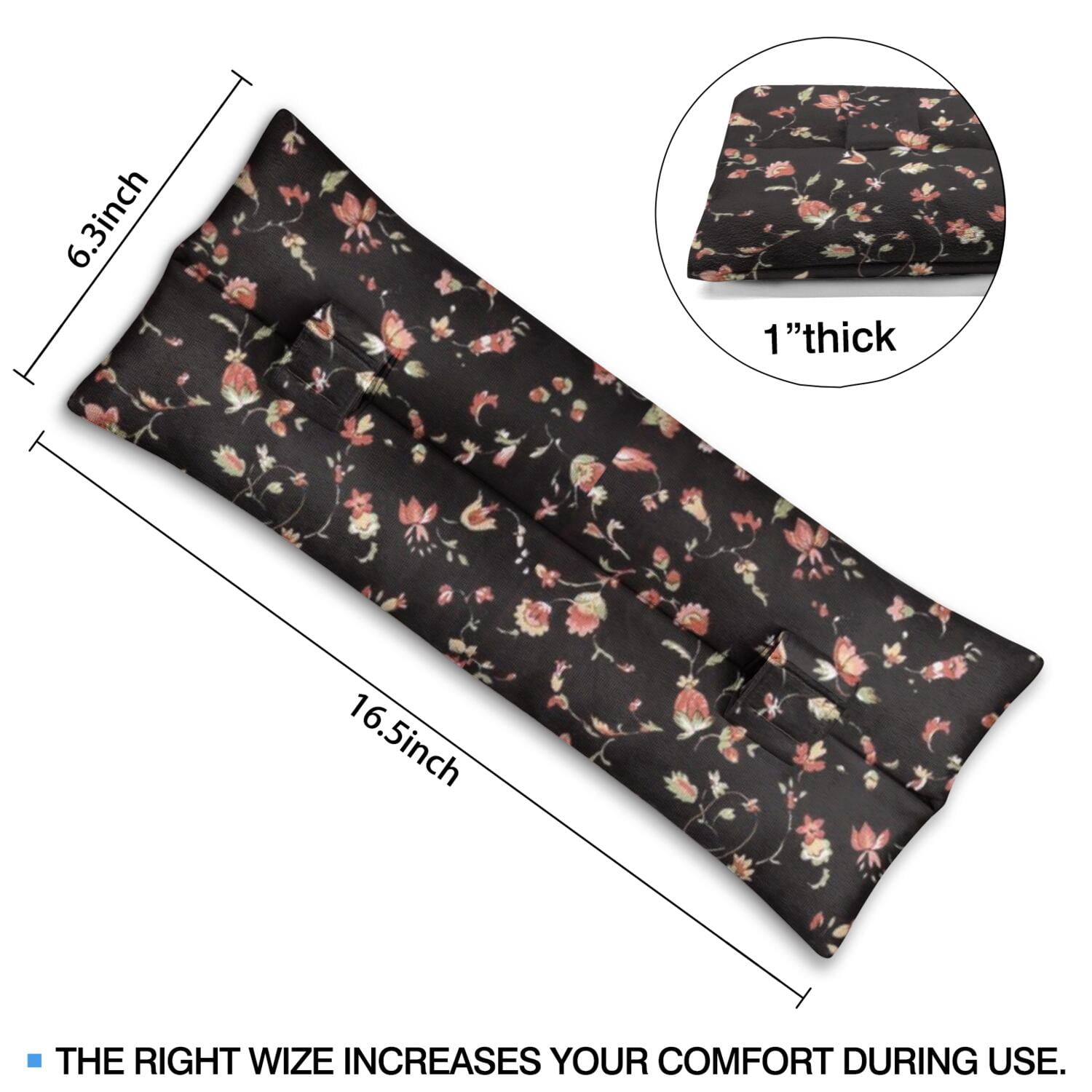 Floral and Skull Nature Inspired Seatbelt Comfort Cushion