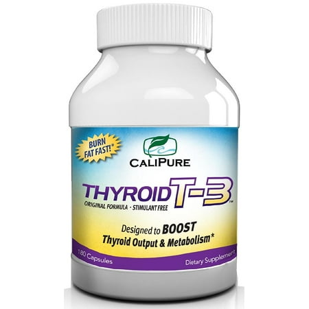 CaliPure Naturals Thyroid Support, Natural Thyroid Glandular Supplement. Increase Energy, Improve Thyroid Health,Weight Loss. 180 Capsules. Thyroid