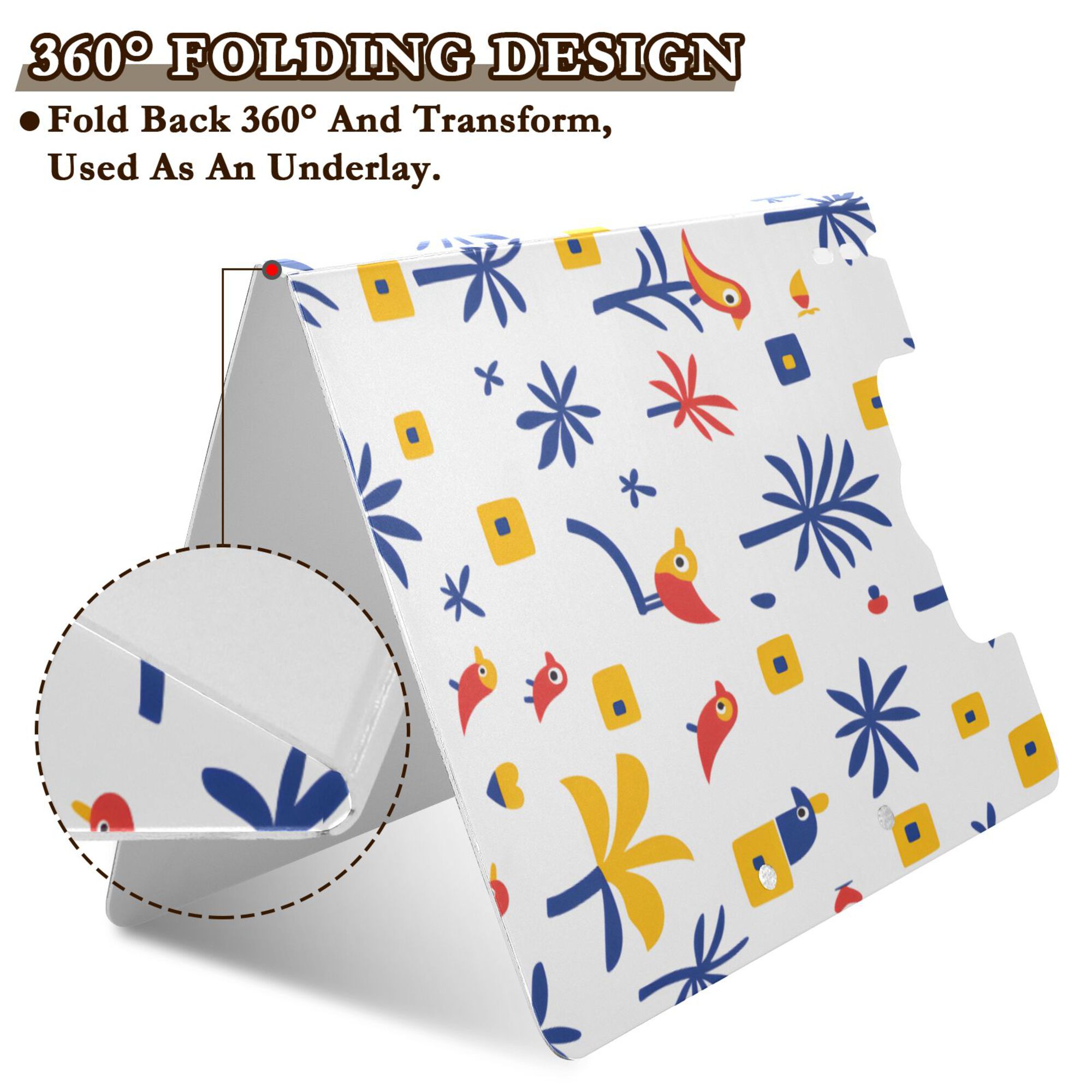 FORMRS A4 Clipboard Folder with Pen Holder Horizontal Foldable School Office Binder, Tropical Rhythm