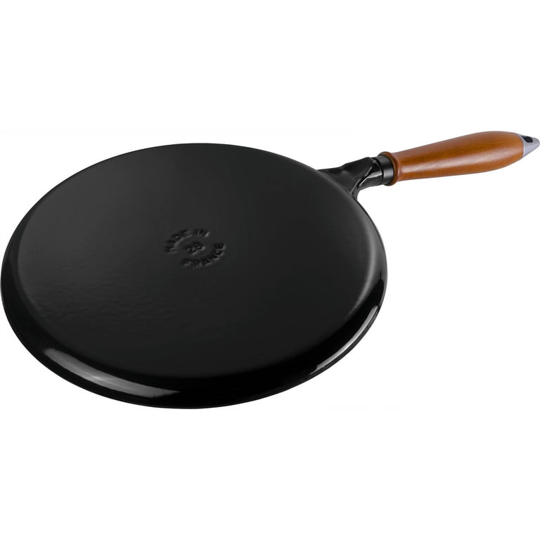 Staub Cast Iron 11-inch Crepe Pan with Spreader & Spatula - Matte Black,  Made in France